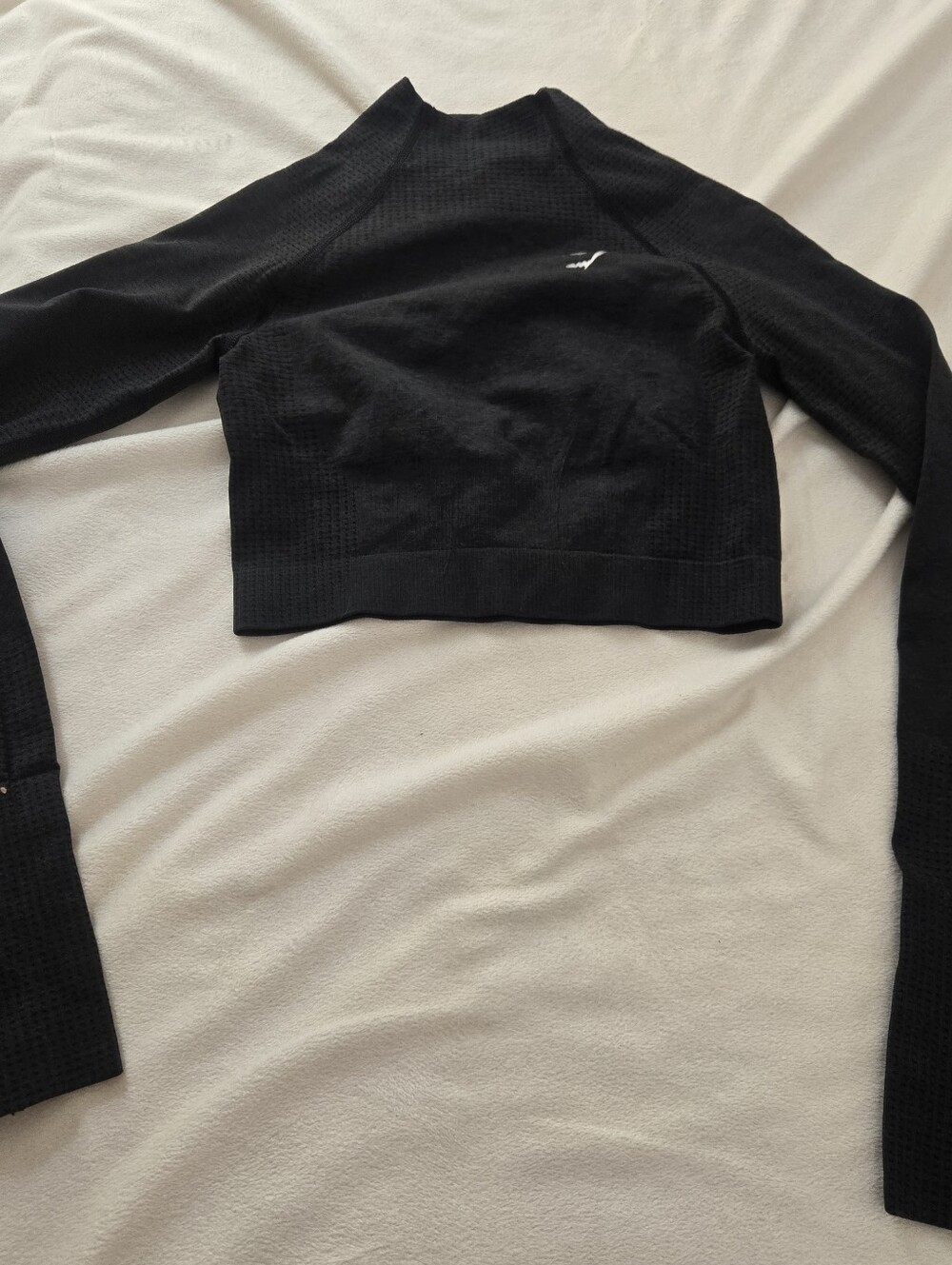 Gymshark Seamless Long Sleeve Crop Top Burgundy Thumbholes Size XS/S